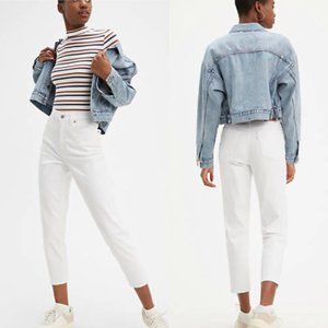 LEVI'S Women's White Cropped Jeans